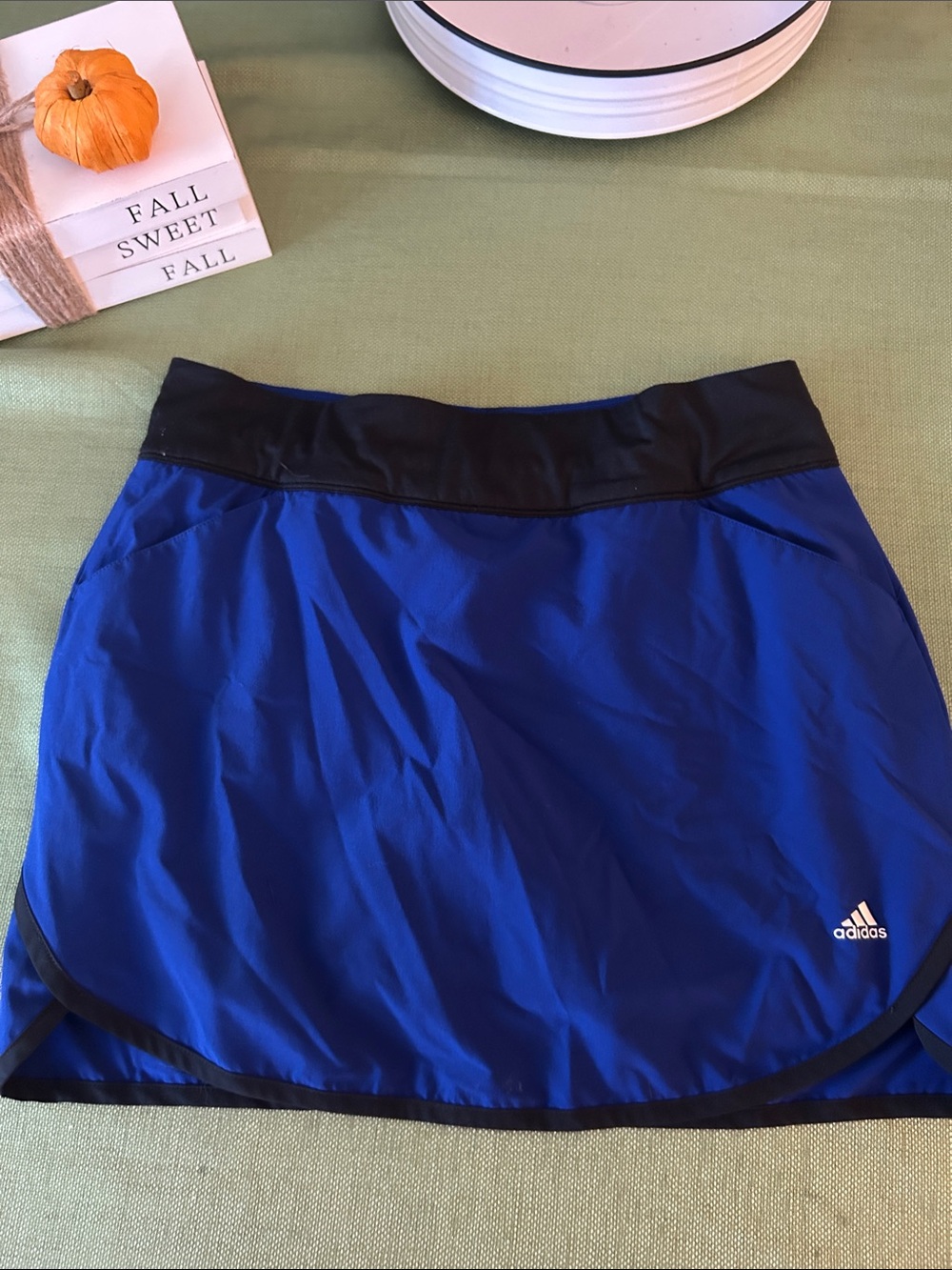 adidas Royal Blue Athletic Skort with Black Waistband